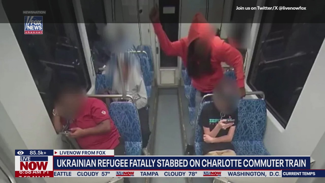 Ukrainian refugee fatally stabbed on Charlotte commuter train